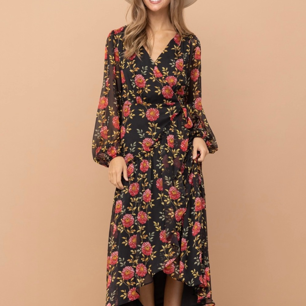 Wrap floral dress